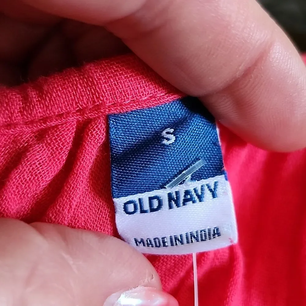 Old Navy NWT Cosmic Rouge Tie Strap Swing Tank Top, Small - Picture 8 of 13